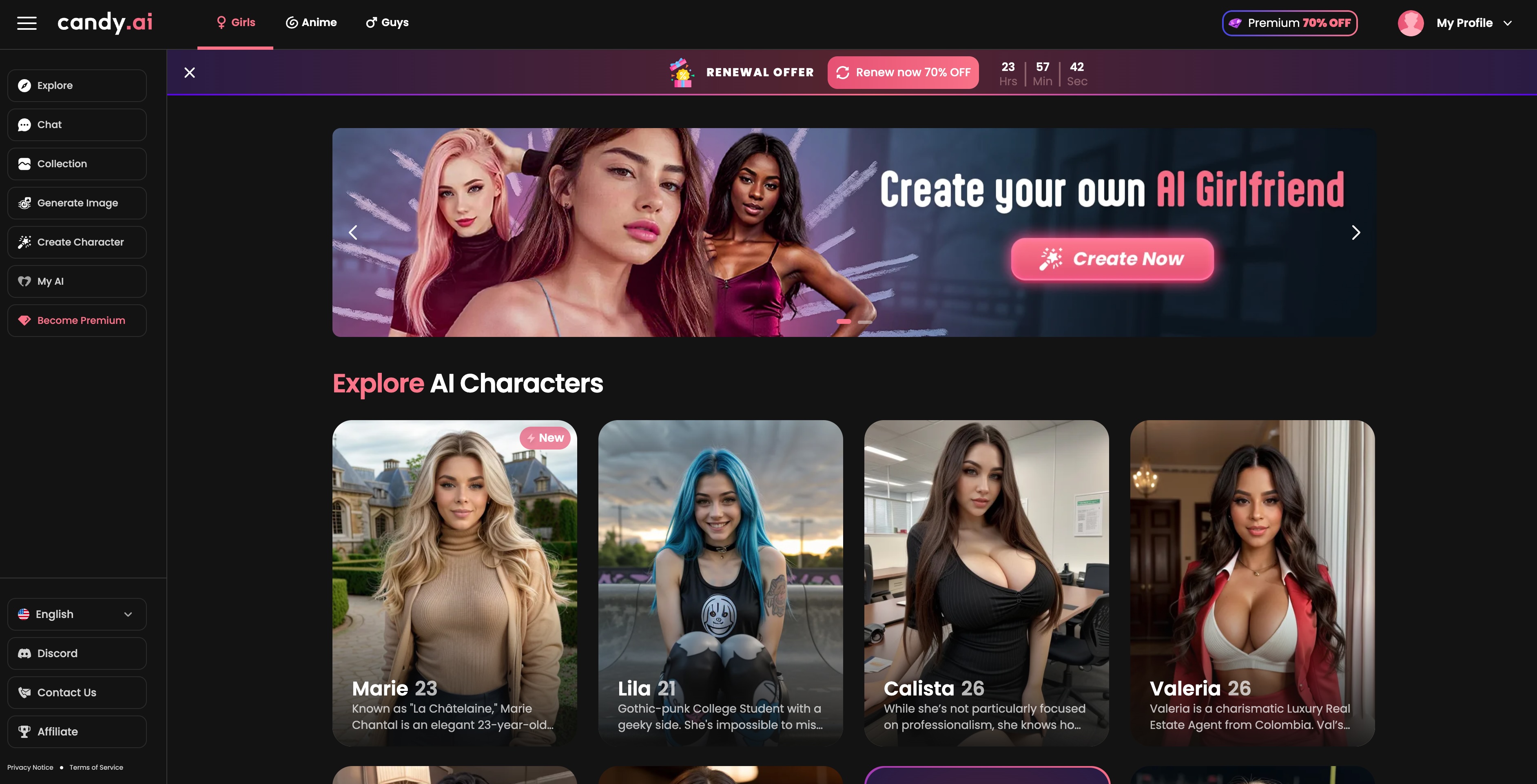 The best AI GF experience AI girlfriend